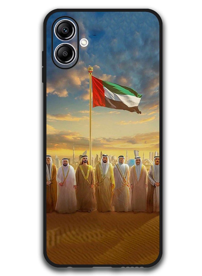 Theodor Case Compatible with Samsung Galaxy A07 6.7 Inch Protection Shockproof Bumper Cover Uae Flag Uae Rulers - Image 1